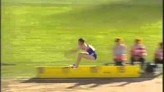 Triple Jump World Record Slow Motion Jonathan Edwards 1829 [upl. by Collete475]