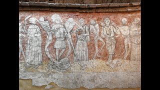 La fresque de la danse macabre4K  Abbaye de la Chaise Dieu  Région Auvergne Rhône Alpes  France [upl. by Annua]