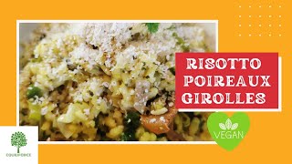 RISOTTO AUX POIREAUX ET CHAMPIGNONS recette vegan  LUNDI VERT n°202 [upl. by Abate]