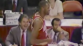 Cedric Maxwell With The Rockets in 1987 VERY RARE FOOTAGE [upl. by Atinwahs233]