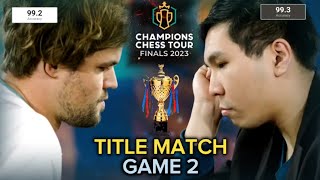 TITLE MATCH Magnus Carlsen vs Wesley So  CHAMPION CHESS TOUR FINALS 2023  GAME 2 [upl. by Otilegna]