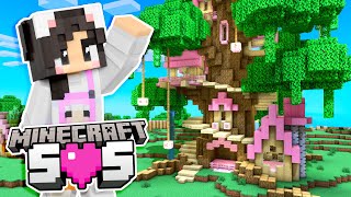 💜Building a Giant TREEHOUSE Minecraft SOS Ep3 [upl. by Quickman]