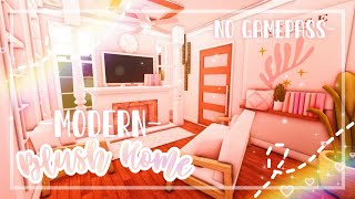 No Gamepass Modern Blush One Story Family Home  Speedbuild and Tour  iTapixca Builds [upl. by Analahs]