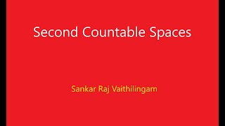 Second Countable Spaces [upl. by Rokach]