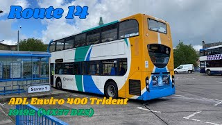 Route 14  Stagecoach East Scotland  ADL Enviro 400 Trident  19192 MX57 DZS [upl. by Eillom]