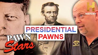 Pawn Stars PRICEY PRESIDENTIAL PAWNS Mega Compilation [upl. by Enylorac602]