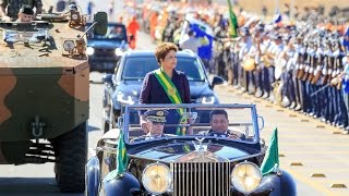 Dilma desfila ao som de Beijinho no Ombro em Brasília  7 de Setembro de 2014 [upl. by Rebmat363]