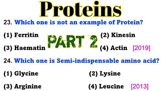 Biochemistry MCQs With Answers  Biochemistry MCQ  Proteins Biochemistry  Part 2 [upl. by Asiled]