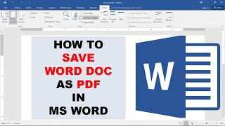 How To Convert Word Doc as PDF [upl. by Missy]