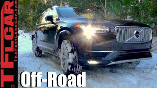 2016 Volvo XC90 T6 Snowy OffRoad Review Will it Go in the Snow [upl. by Ellainad165]