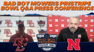 Nebraska amp Boston College Bad Boy Mowers Pinstripe Bowl QampA Press Conference 121024 [upl. by Llechtim189]