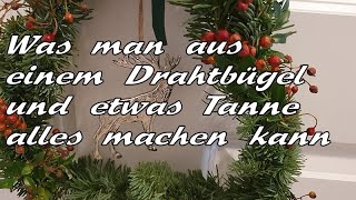 Weihnachtsdeko quot Fensterdeko oder was man aus einem Drahtbügel machen kann [upl. by Einneg116]