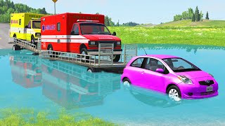 DACIA VOLSKWAGEN FORD BMW COLOR POLICE CARS TRANSPORTING WITH TRUCKS  BeamNGdrive [upl. by Claud]