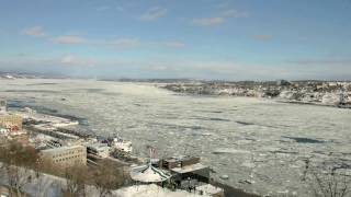 Time Lapse 2009 Quebec Carnival canoe on ice race [upl. by Hannah]