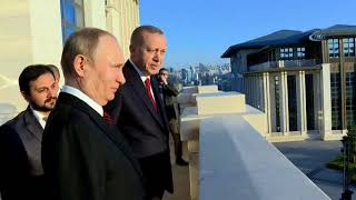 Cumhurbaşkanı Erdoğan Putin İle Külliyenin Balkonunda [upl. by Nesrac]