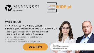 TAKTYKA W KONTROLACH I POSTĘPOWANIACH PODATKOWYCH fiskus kontrolepodatkowe podatki [upl. by Millwater]