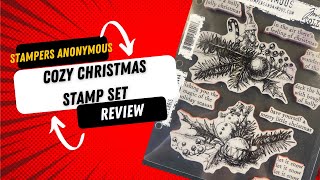 Stampers Anonymous Cozy Christmas Stamp Set Review [upl. by Legra]