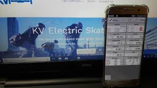 Electric Skateboard VESC Bluetooth Real Time Monitoring on Android KVBOARDSCOM [upl. by Akcinehs938]