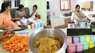 குடும்பத்தோடு தீபாவளி sweets tastingVegetable briyani recipe for school golu functionBack to home [upl. by Albion]