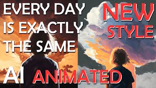 Every Day Is Exactly The Same by Nine Inch Nails  AI animated clip [upl. by Franchot178]