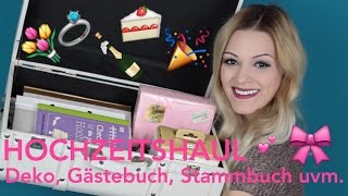 HOCHZEITSHAUL  Deko Gästebuch Stammbuch uvm  LindasBeautyVLog [upl. by Deering649]