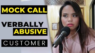 Mock Call with a Verbally Abusive Customer with Explanation [upl. by Kennett]