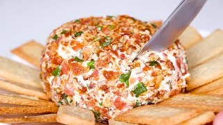 Easy Cheese Ball Recipe With Cream Cheese Bacon amp Green Onion Low Carb GlutenFree [upl. by Licht459]