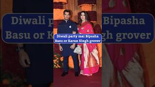 Bipasha Basu with husband at Diwali bash bipasha shortsfeed shorts reels viralvideo reelsindia [upl. by Ellenahc]