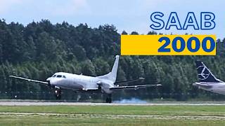 FROST Saab 2000 arrival to RIX  Aircraft OYFSE [upl. by Lamaaj]