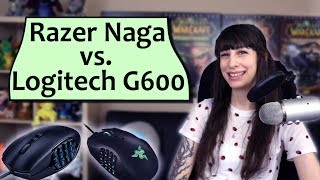 Razer Naga vs Logitech G600  MMO Gaming Mice Comparison and Review [upl. by Savory828]