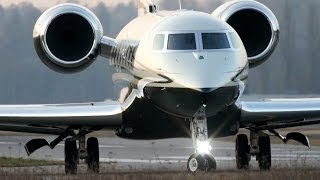 Gorgeous Gulfstream G650 MUSIK TakeOff at Bern Airport [upl. by Ihn378]