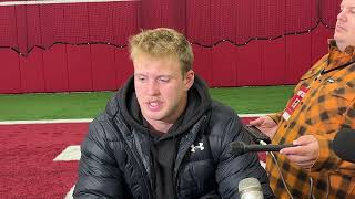 Badger safety Hunter Wohler talks second half collapse against Penn State room for improvement [upl. by Earlie]