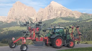 1 Schnitt 2024  Grasernte in Südtirol  Fendt 313  Mascar Rundballenpresse [upl. by Refotsirc]