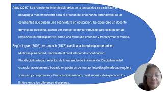 1 3 Video Disciplina e interdisciplinariedad [upl. by Wailoo]