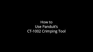 How to use Panduits CT1002 Crimping Tool  Galco [upl. by Accebor621]