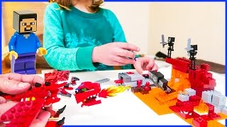 Lego Minecraft VS Lego Dragon 🐉 [upl. by Annig97]