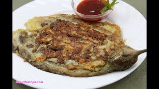 Tortang Talong with Beef Giniling Eggplant Omelette with Ground Beef [upl. by Erotavlas459]