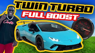 MY TWIN TURBO LAMBORGHINI HURACAN PERFORMANTE FULL BOOST FIRST DRIVE [upl. by Rima]