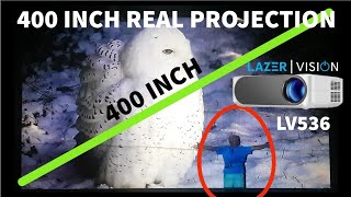 Lazervision lv536 full hd 7500 lumens projector 400 inch real demo video [upl. by Edin]