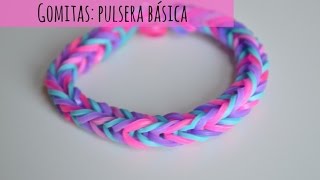 Tutorial 1 Cómo hacer una pulsera de gomitas básica [upl. by Gabbert647]