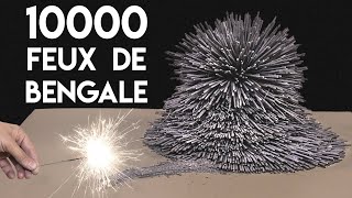 10000 FEUX DE BENGALE  Réaction en chaîneincroyable  Expériences sur le canal ViChoc [upl. by Nita]