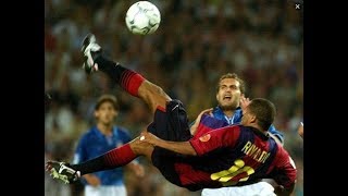 Rivaldo Hat Trick Barcelona x Valencia 2001 [upl. by Maltzman462]