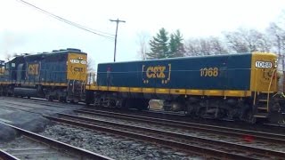 GP9 Slug Engine on CSX Freight Train [upl. by Dusza]