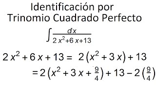 Integrales  Identificación por Trinomio Cuadrado Perfecto 4 [upl. by Adnilrev]