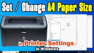 How to Set Change A4 Paper Size in Printer Settings Windows PC or laptop [upl. by Islek]