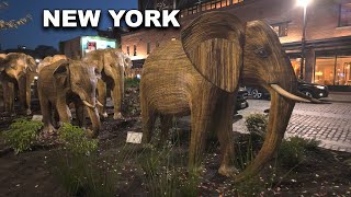 NYCs LARGEST Public Art Installations  The Great Elephant Migration in Meatpacking District [upl. by Norahc]