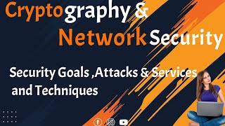 Cryptography amp Network securitySecurity goalsAttacksServices amp Techniques [upl. by Gagliano752]