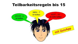 Teilbarkeitsregeln bis 15 [upl. by Charron]