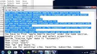 How to enable Apple Mobile Device service REMAKE [upl. by Etnahsal478]