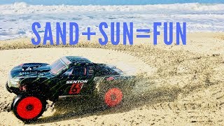 AWESOME Arrma Senton 6S on Sand amp Sea [upl. by Adnarom70]